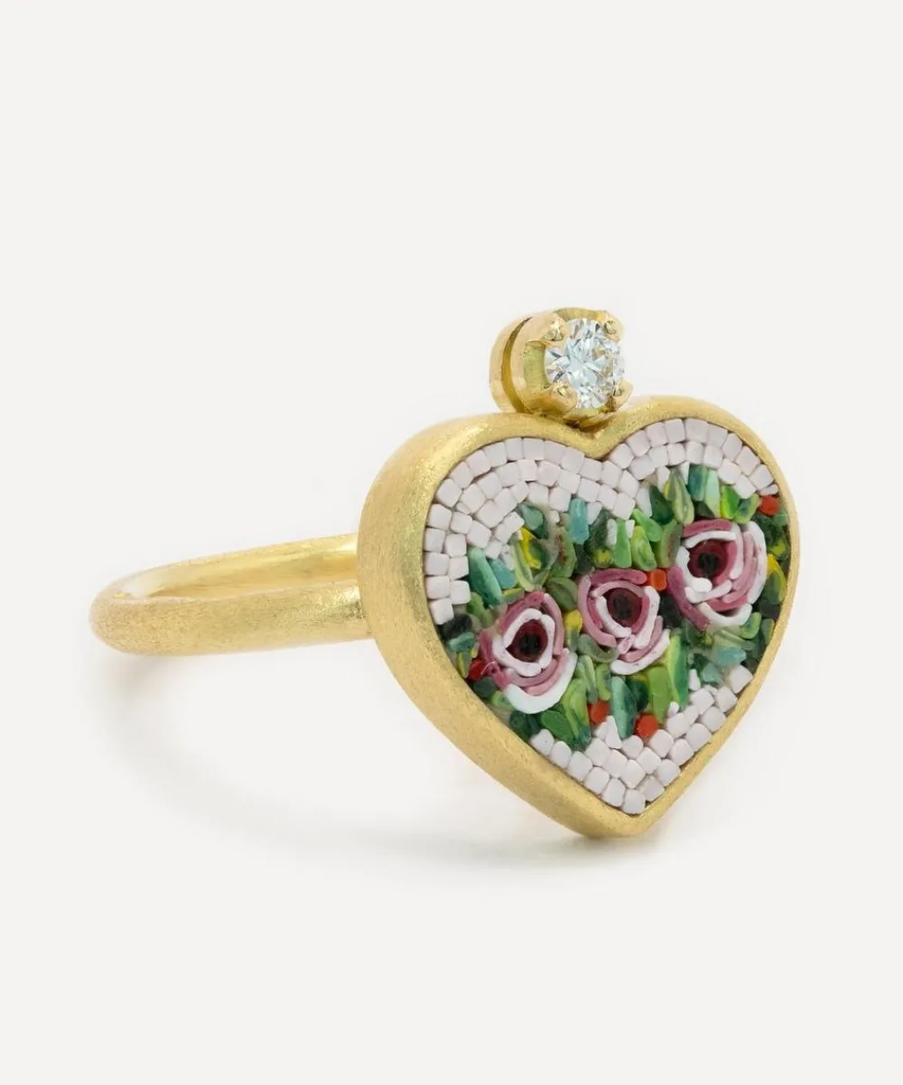 Kojis Rings|Rings^18ct Gold Micro Mosaic Rose Ring