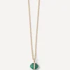 Melissa Joy Manning Necklaces|Necklaces^14ct Gold Micropave Diamond Herkimer Malachite Pendant Necklace
