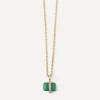 Melissa Joy Manning Necklaces|Necklaces^14ct Gold Micropave Diamond and Emerald Pendant Necklace