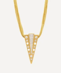 Kojis Charms & Pendants|Charms & Pendants^14ct Gold Mid-Century Abstract Diamond Pendant Necklace