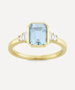 Dinny Hall Rings|Rings^18ct Gold Mila Aquamarine and Diamond Ring