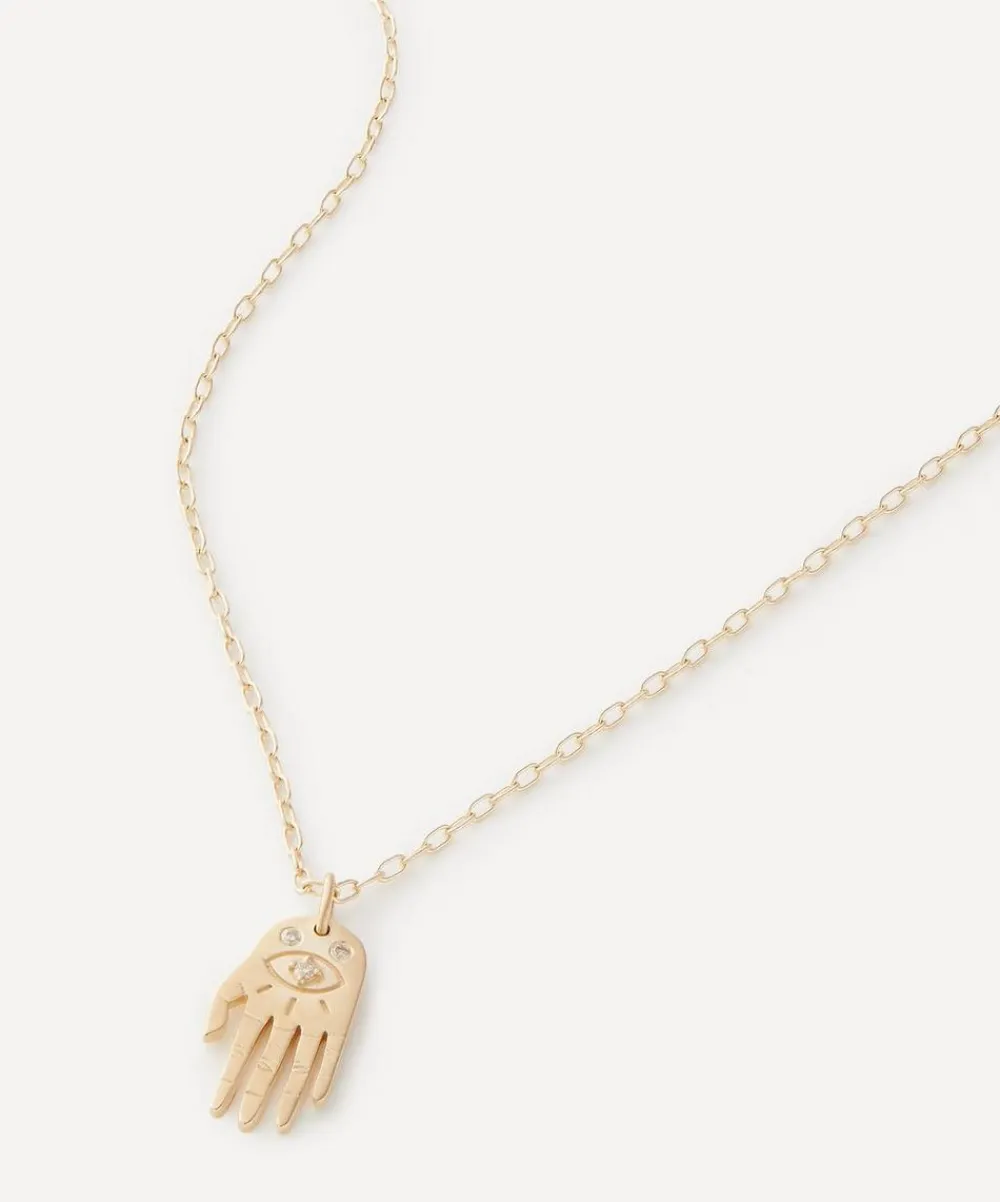 Celine Daoust Necklaces|Necklaces^14ct Gold Mini Dharma’s Hand Pendant Necklace