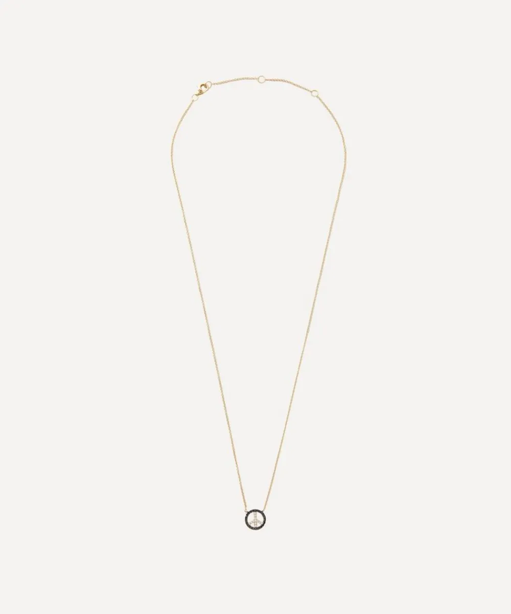 Roxanne First Necklaces|Necklaces^14ct Gold Mini Diamond Peace-Out Pendant Necklace