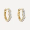 Astley Clarke Earrings^14ct Gold Mini Interstellar Diamond Hoop Earrings