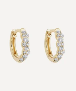 Astley Clarke Earrings^14ct Gold Mini Interstellar Diamond Hoop Earrings
