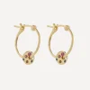 Polly Wales Earrings|Earrings^18ct Gold Mini Rainbow Sapphire Spinner Hoop Earrings