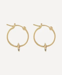 Polly Wales Earrings|Earrings^18ct Gold Mini Rainbow Sapphire Spinner Hoop Earrings