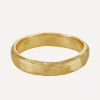 Ellis Mhairi Cameron Rings^14ct Gold 4mm Hammered Wedding Band Ring