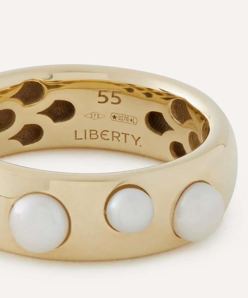 Liberty Rings|Rings^9ct Gold Moon Shadow Medium Band Ring