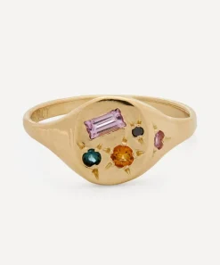 Seb Brown Rings|Rings^9ct Gold Neapolitan Purple Multi-Stone Signet Ring