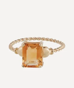 Anna + Nina Rings^14ct Gold Nina Citrine Ring