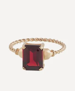 Anna + Nina Rings^14ct Gold Nina Garnet Ring