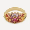 Polly Wales Rings|Rings^18ct Gold One of a Kind Sapphire Half Shield Ring