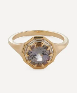 Artemer Rings|Rings^18ct Gold One-of-a-Kind Tanzanite and Trapeze Diamond Engagement Ring