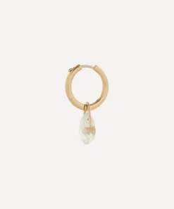 Pascale Monvoisin Earrings^9ct Gold Orso Moonstone and Diamond Drop Earring