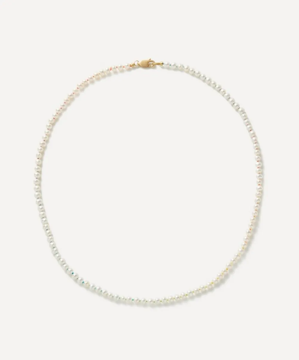 Polly Wales Necklaces|Necklaces^18ct Gold Pearl Rainbow Necklace