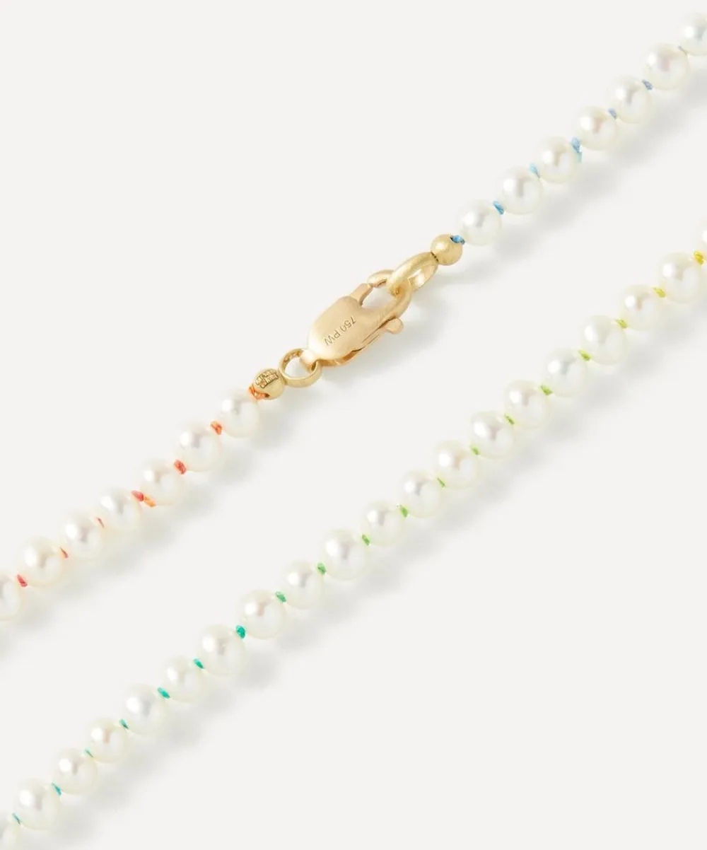 Polly Wales Necklaces|Necklaces^18ct Gold Pearl Rainbow Necklace