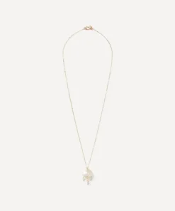 Rachel Quinn Necklaces|Necklaces^14ct Gold Petite Storm Cloud Pearl and White Topaz Pendant Necklace