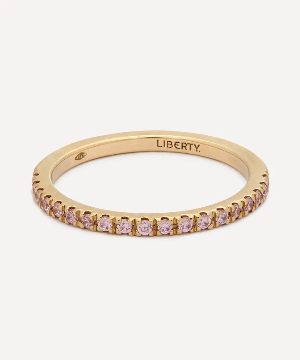 Liberty Rings|Rings^9ct Gold Pink Sapphire Rainbow Ring