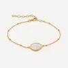 Monica Vinader Bracelets^18ct Gold Plated Vermeil Silver Moonstone Petal Bracelet
