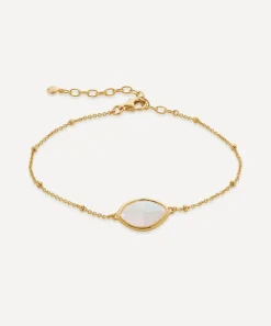 Monica Vinader Bracelets^18ct Gold Plated Vermeil Silver Moonstone Petal Bracelet