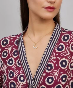 Dinny Hall Charms & Pendants|Necklaces^22ct Gold Plated Vermeil Silver Mother of Pearl Moon Charm Pendant Necklace