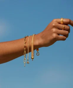 Monica Vinader Bracelets^18ct Gold Plated Vermeil Silver Woven Fine Chain Bracelet
