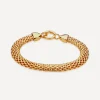 Monica Vinader Bracelets^18ct Gold Plated Vermeil Silver Woven Wide Chain Bracelet