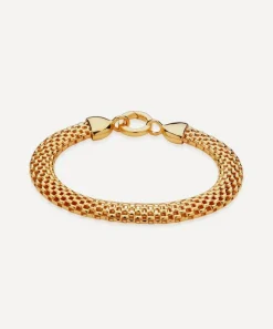 Monica Vinader Bracelets^18ct Gold Plated Vermeil Silver Woven Wide Chain Bracelet