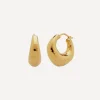 Monica Vinader Earrings^18ct Gold Plated Vermeil Silver Deia Chunky Medium Hoop Earrings