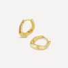 Dinny Hall Earrings^22ct Gold Plated Vermeil Silver Thalassa Small and Chunky Faceted Huggie Hoop Earrings