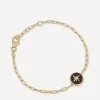 Astley Clarke Bracelets^18ct Gold Plated Vermeil Silver Polaris Black Onyx Locket Bracelet