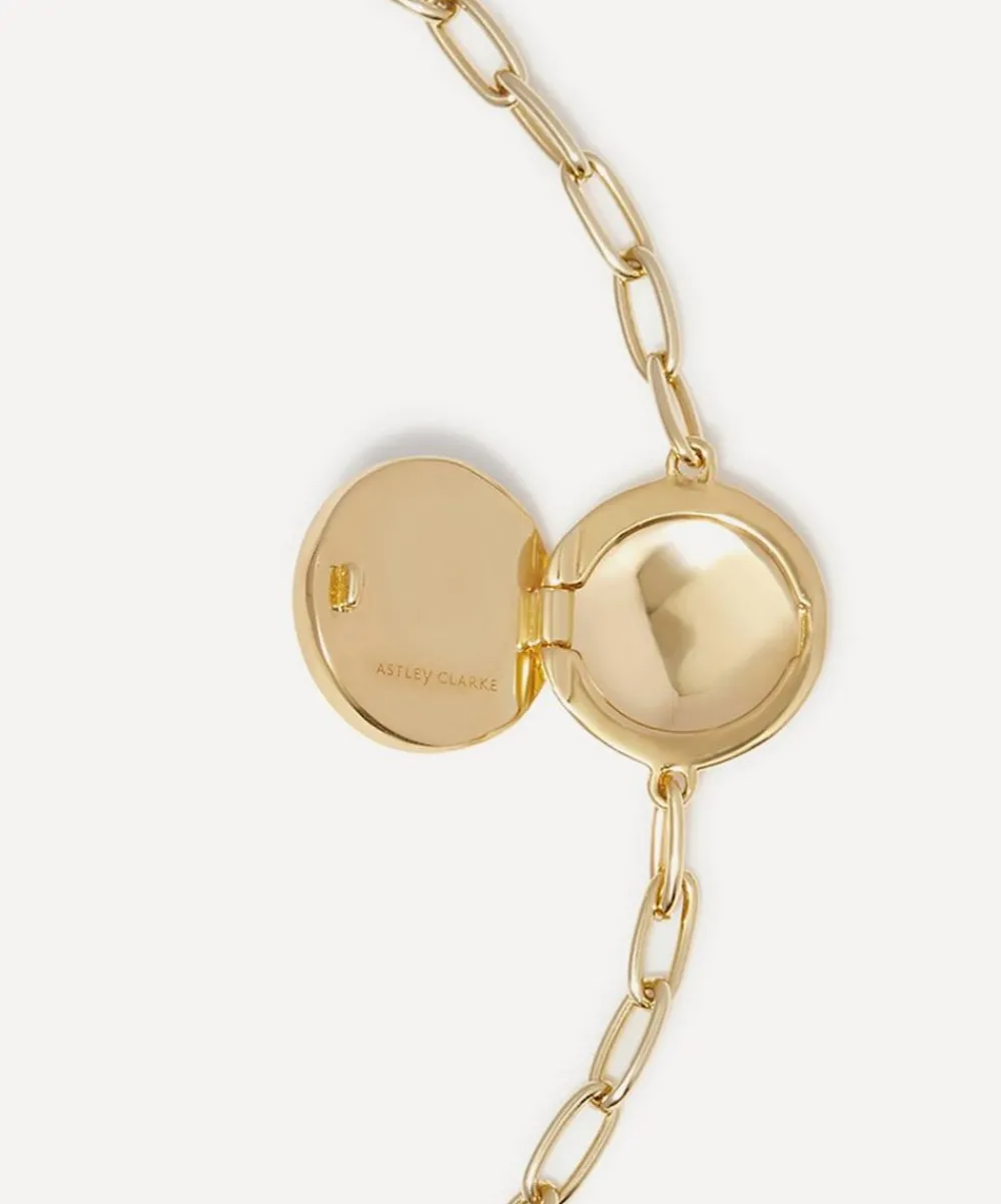 Astley Clarke Bracelets^18ct Gold Plated Vermeil Silver Polaris Black Onyx Locket Bracelet