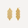 Monica Vinader Earrings^18ct Gold Plated Vermeil Silver Heirloom Chain Cocktail Earrings