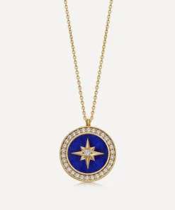 Astley Clarke Charms & Pendants^18ct Gold Plated Vermeil Silver Polaris Lapis Locket Necklace