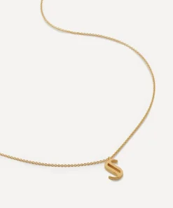 Monica Vinader Necklaces^18ct Gold Plated Vermeil Sterling Silver S Initial Alphabet Necklace