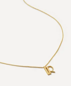 Monica Vinader Necklaces^18ct Gold Plated Vermeil Sterling Silver R Initial Alphabet Necklace