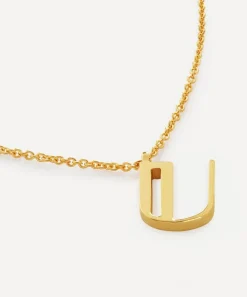 Monica Vinader Necklaces^18ct Gold Plated Vermeil Sterling Silver U Initial Alphabet Necklace