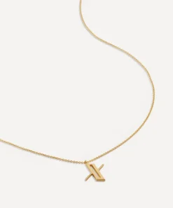 Monica Vinader Necklaces^18ct Gold Plated Vermeil Sterling Silver X Initial Alphabet Necklace