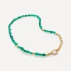 Monica Vinader Necklaces^18ct Gold Plated Vermeil Sterling Silver Rio Green Onyx Beaded Necklace