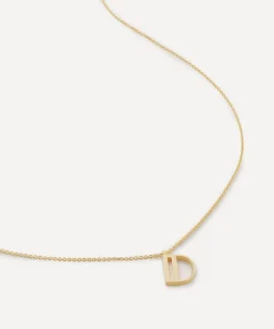 Monica Vinader Necklaces^18ct Gold Plated Vermeil Sterling Silver D Initial Alphabet Necklace