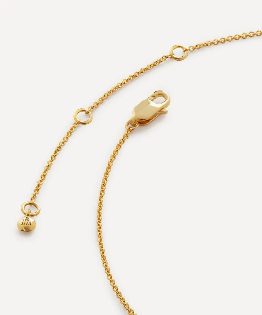 Monica Vinader Necklaces^18ct Gold Plated Vermeil Sterling Silver P Initial Alphabet Necklace