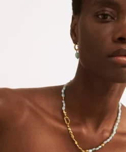 Monica Vinader Necklaces^18ct Gold Plated Vermeil Sterling Silver Rio Aquamarine Beaded Necklace