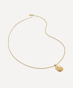 Monica Vinader Necklaces^18ct Gold Plated Vermeil Sterling Silver ID Mini Locket Necklace