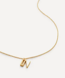 Monica Vinader Necklaces^18ct Gold Plated Vermeil Sterling Silver N Initial Alphabet Necklace