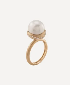 Nada Ghazal Rings|Rings^18ct Gold Pop Shine Mini Pearl Ring