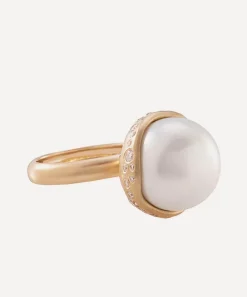 Nada Ghazal Rings|Rings^18ct Gold Pop Shine Mini Pearl Ring