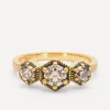 Satomi Kawakita Rings|Rings^18ct Gold Queen Brown Diamond Trilogy Ring