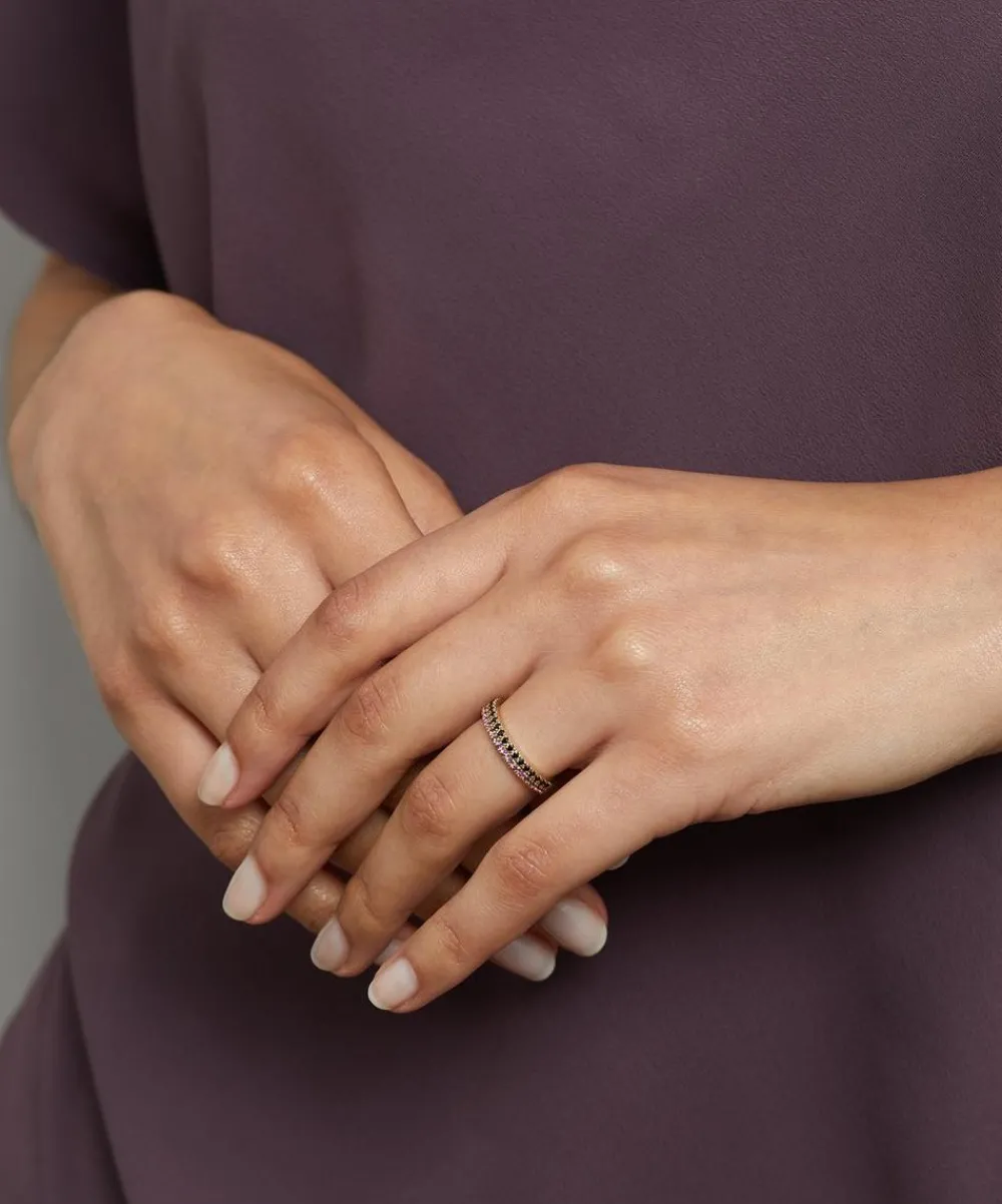 Liberty Rings|Rings^9ct Gold Rainbow Black Spinel Ring