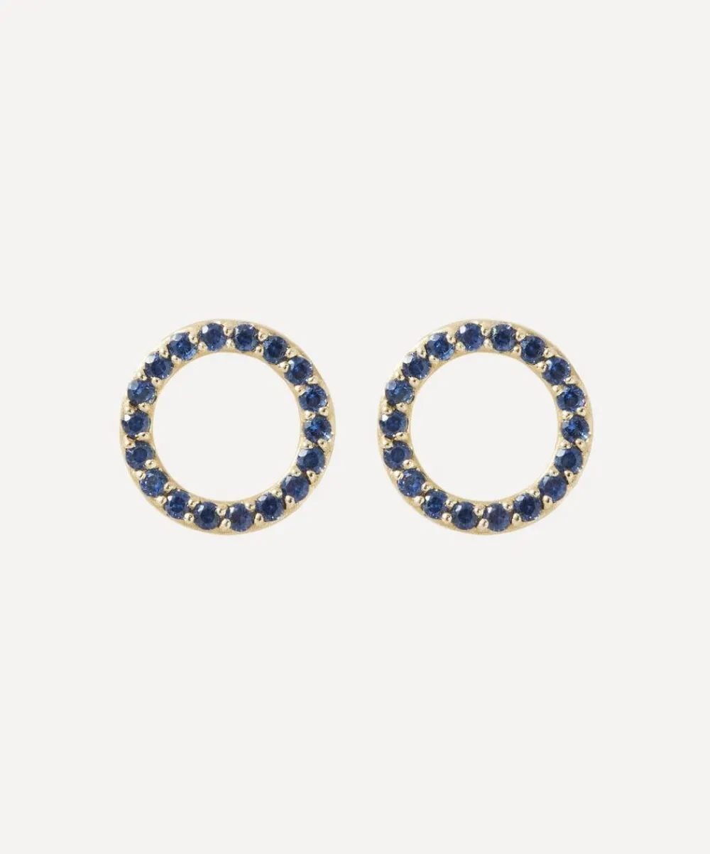 Liberty Earrings|Earrings^9ct Gold Rainbow Nano Blue Sapphire Stud Earrings